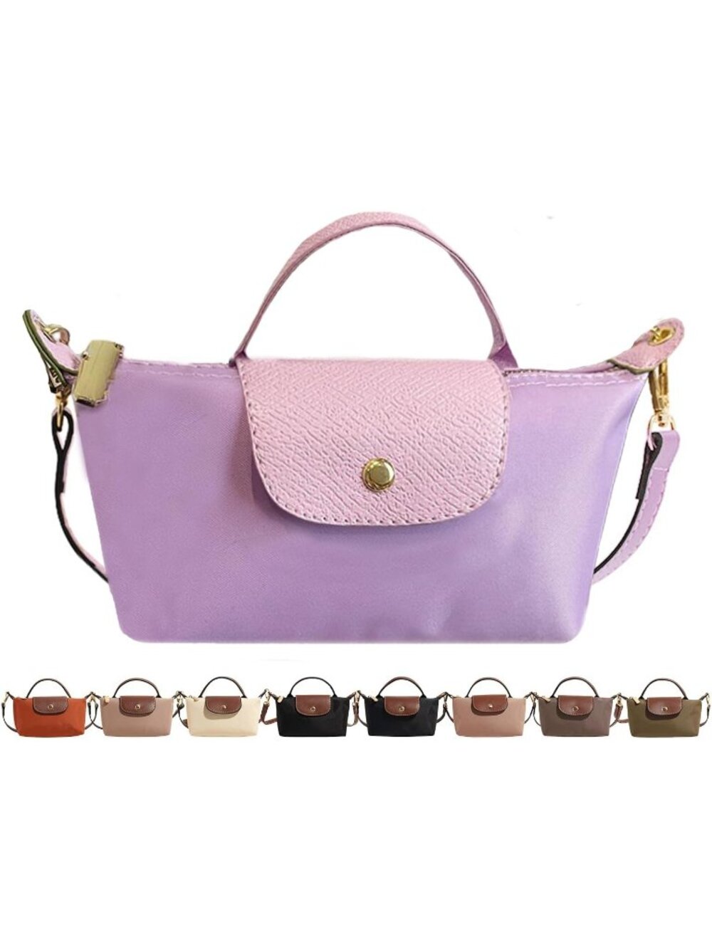 👜Women's Purple Mini Crossbody Bag With Adjustable Strap Shoulder Totes Bags